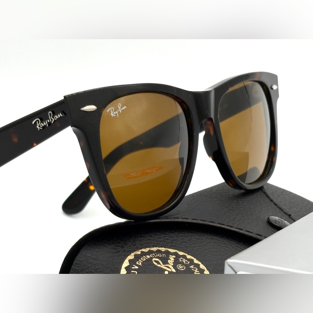 Ray-Ban 54mm Wayfarer RB2140 Tortoise Shell & Brown Lens Sunglasses 54-18-150